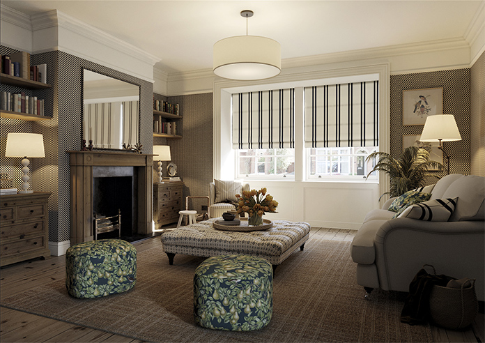 Winnies Stripe, Hudds - Twist&Fit Roman Blind - Image 6